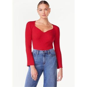✨Scoop Women's Ribbed Bodysuit with Sweetheart Neck and Long Sleeves✨
